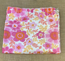 COPPIA TENDE VINTAGE RETRÒ FLOREALI ANNI 1060 70 ROSA FANTASIA FIORI HIPPY