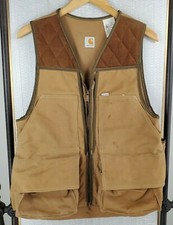 Gilet vintage CARHARTT taglia small USA caccia tela anatra velluto a coste uomo gioco marsupio
