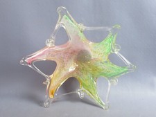 Scultura centrotavola vetro Murano sommerso svuota tasche firmato vintage 1980