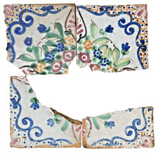 4 Frammenti Maiolica Antica