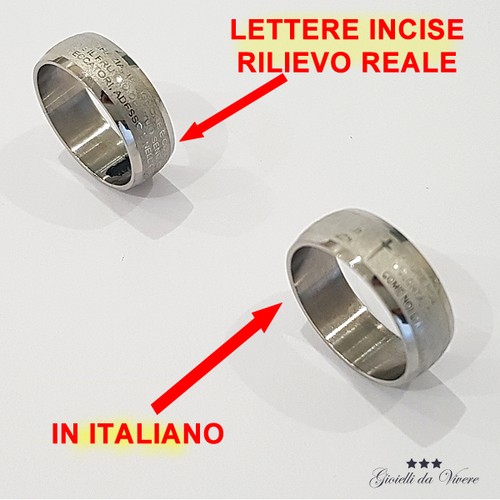 Anello acciaio ave - ave, maria