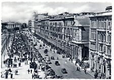 SARDEGNA , CAGLIARI , Via Roma , anni '50 , viaggiata , animatissima .