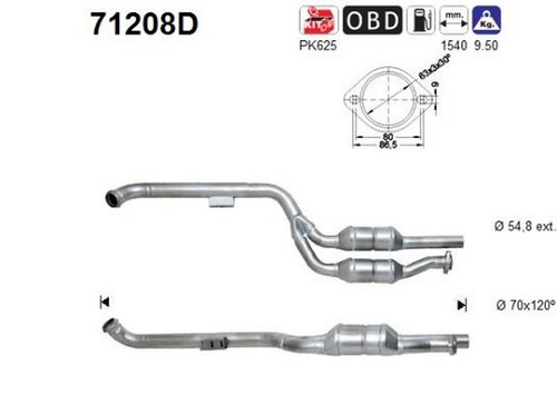 125 170 catalizzatore - kw,