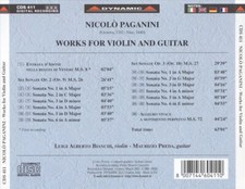 PAGANINI: WORKS FOR VIOLIN &
