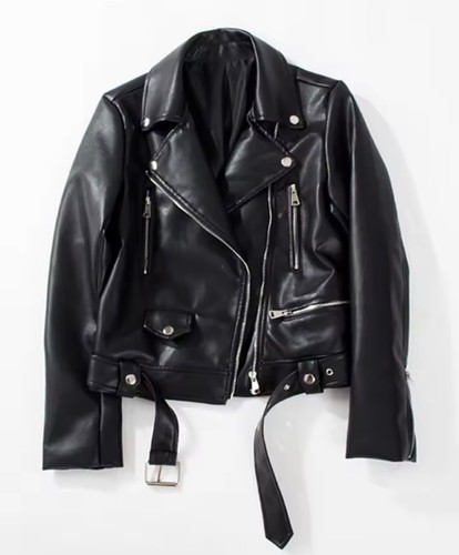 Giacca pelle nera per - giacca,