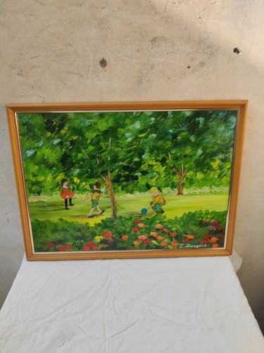Quadro olio tela firmato - su,