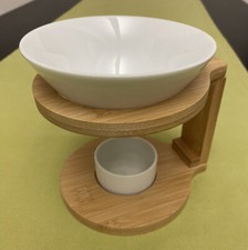 Diffusore essenze tea light in legno di bambù e porcellana BALANCE - NUOVO