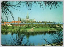D313621 The Nidaros Cathedral and the Nidelv River. Nidaros Domkirkes Restaureri