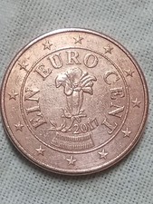 1 centesimo Austria 2017 errore di conio 