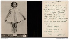 3307) SHIRLEY TEMPLE IN PIEDI VESTITINO 20 CENTURY FOX DATATA 1937 ATTORE ACTOR