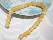 1filo/25pz perline tondo in giada gialla naturle 8mm colore giallo bijoux