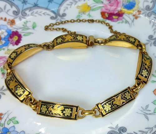 Vintage damascene bird insect - vintage,