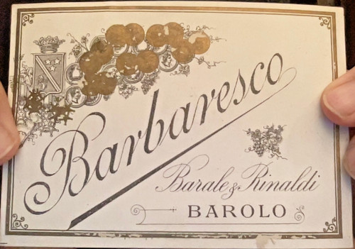 Etichetta vino barbaresco - barbaresco, del