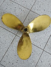 Elica Ottone Bronzo Destrorsa Tripala Barca Vintage