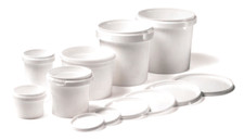 BARATTOLO CONTENITORE PLASTICA BIANCO + COPERCHIO A PRESSIONE ANCHE PER ALIMENTI