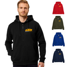 Felpa KTM Racing Moto Idea Regalo Con Zip e Cappuccio Abbigliamento Automotive