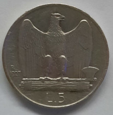 1927 5 Lire Italy Vittorio