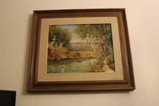 QUADRO DEL CURANDAI -LUNGO IL FIUME - DIPINTO AD OLIO
