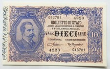 10 LIRE 20.12.1925 FDS / UNC
