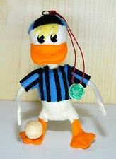 Peluche pupazzo Cresba Paperino Calciatore maglia berretto nero azzurro vintage