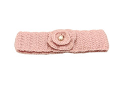 Fascia fronte da bimba neonati all'uncinetto artigianale acrilico 3 mesi 38 cm