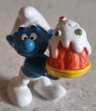 PUFFO PUFFI PEYO PUFFO CON TORTA BULLY WEST GERMANY GERMANIA OVEST + PUNTO VERDE