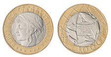 Italy 1000 Lire, 1997, KM