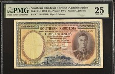 Southern Rhodesia  £ 5 Pounds