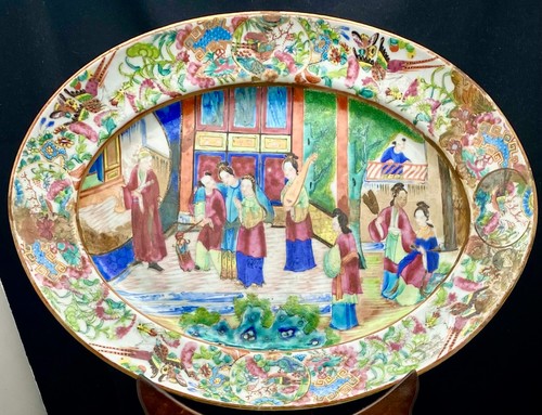 Antico piatto ovale porcellana - antico,