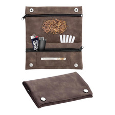 Porta Tabacco Borsello in Vera Pelle per Cartine Filtri E Accendino Porta Tabacc