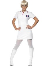 Costume maglietta modette anni 60 S UK 8/10 mod costume anni 70 - abito fantasia donna