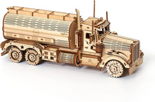 Modellini in Legno Da Costruire Camion Cisterna Dell'Olio, Costruzioni Legno Adu