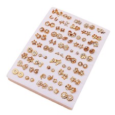 50 paia orecchini a perno in