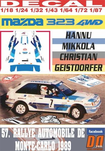 Decal mazda 323 - 4wd, h.mikkola