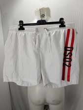 Articolo e3408 costume uomo Dsquared2 bianco, taglia L, vita 45/53cm con elastic