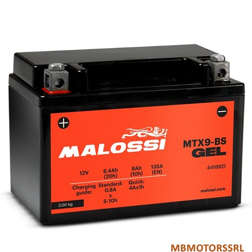 Mtx9 batteria malossi gel - mtx9-bs,