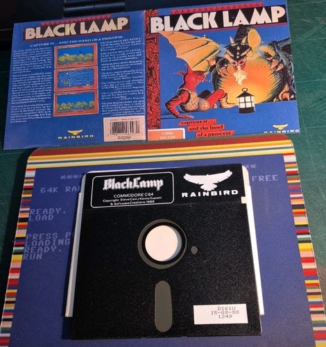Black lamp game x - lamp, commodore