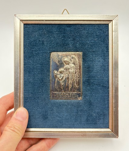Quadretto placca argentata - , con