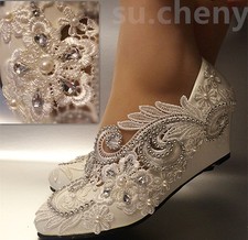 Su.cheny Bianco Avorio Zeppa