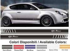 kit adesivi STICKERS compatibile Alfa Romeo Mito  fasce laterali logo alfa