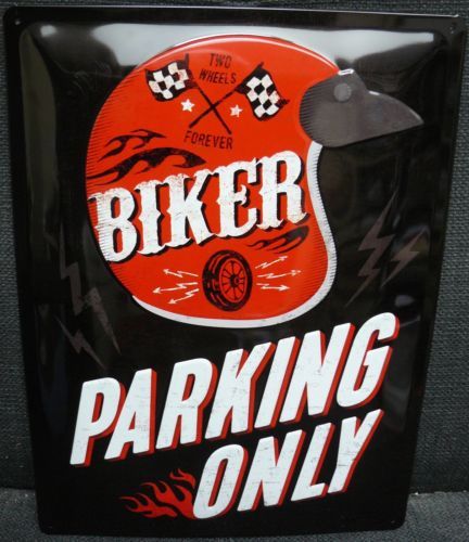 Insegna biker parcheggio - biker, solo