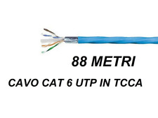CAVO LAN CAT6 UTP - CONDUTTORI RIGIDI IN TCCA - 88 METRI COLORE BLU
