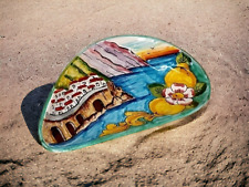 piatto cozza in ceramica vietrese decorato a mano decoro marino