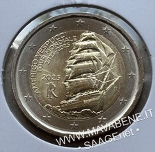 ITALIA 2025 AMERIGO VESPUCCI MONETA 2 EURO NUOVA FDC in cartoncino protettivo