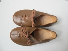 scarpe vintage cuoio bimbo "Mammina Bella" MADE IN ITALY nr 18 (uniche)