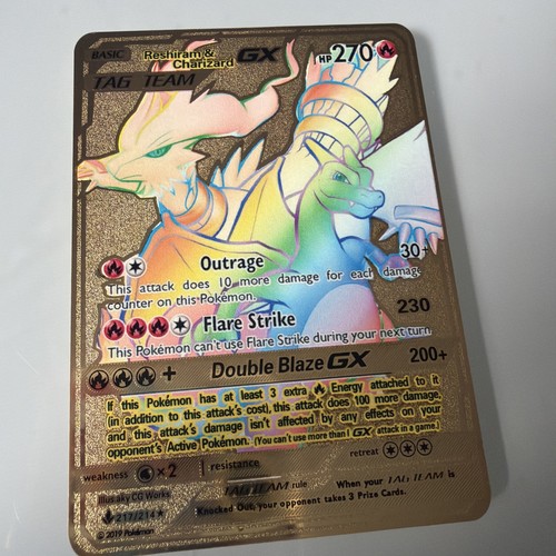 Reshiram charizard gx - charizard, gold