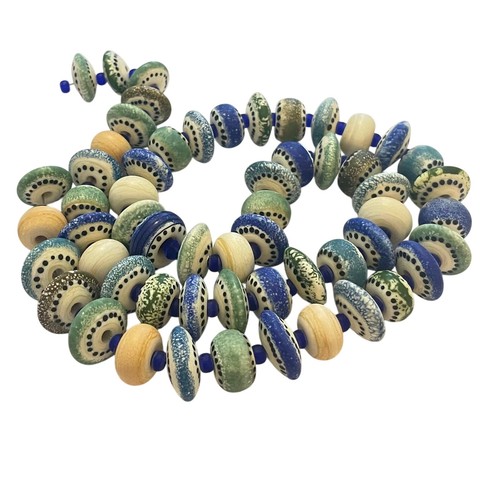 Set perline vetro rondelle