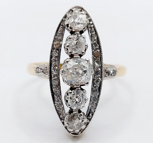 Anello marchesa antico oro - , 18k
