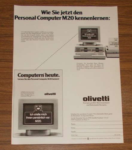 Rara pubblicità olivetti - olivetti, m20