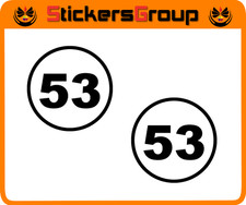 COPPIA ADESIVI STICKERS HERBIE